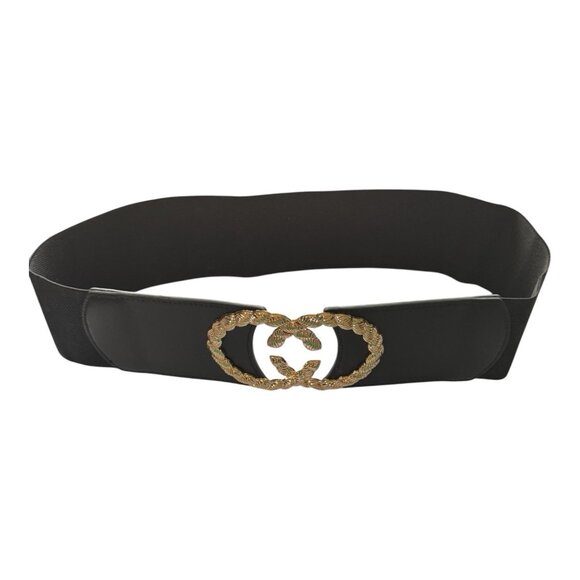 M Size Belt Women’s Stretchy Wide, Chunky Buckle, Wide Waist Belt - Picture 2 of 5